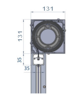 Coffre aluminium 131 mm store ZIP solaire