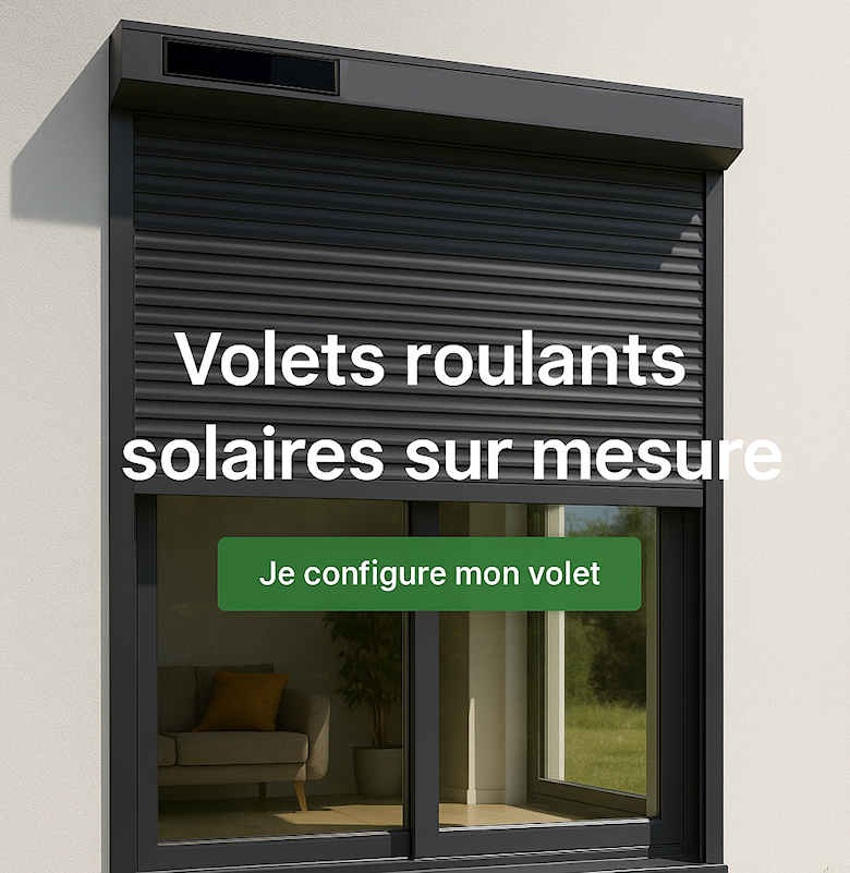Bannière volet roulant solaire